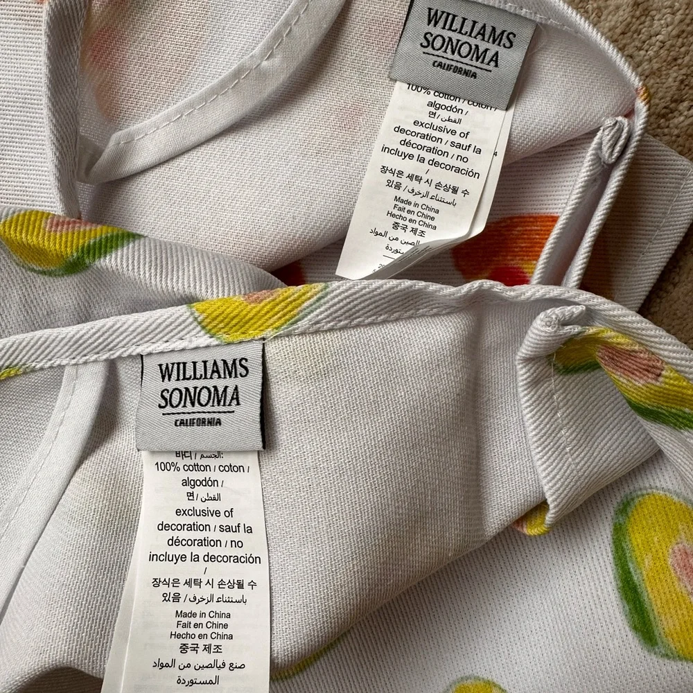 NWOT Set of 2 William Sonoma Gaby Dalkin No Kid Hungry Kitchen Towels Pizza Avoc